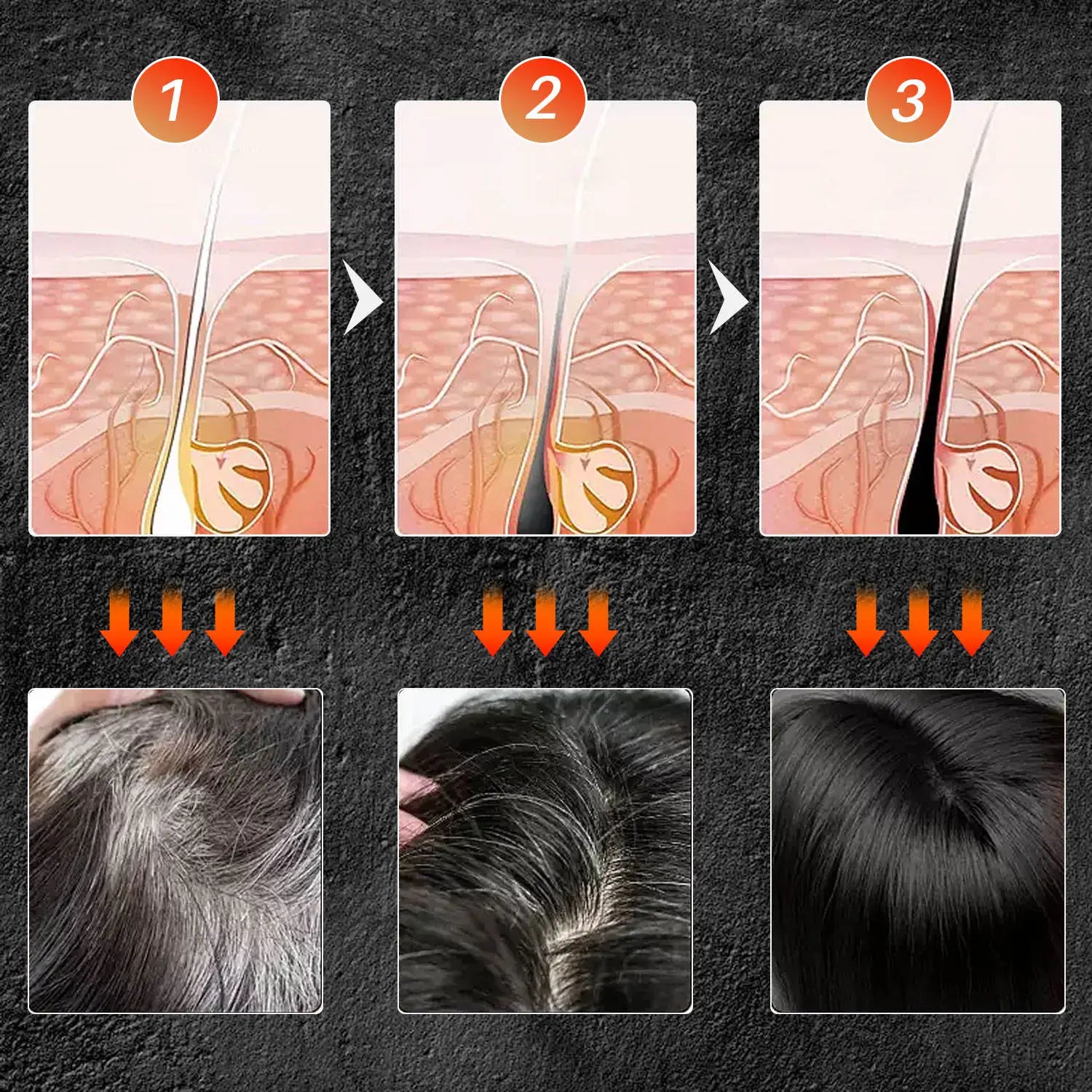 Jabón comprimido para cubrir el cabello